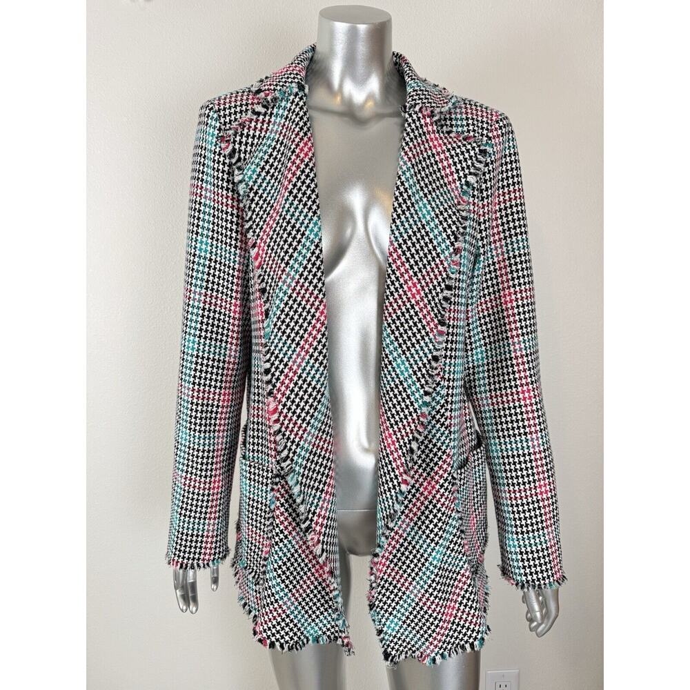 Marc Cain Blazer Houndstooth Tweed Multi Lightweight US 10